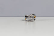Todd Reed ring in Sterling silver with rose cut diamonds (.27ct), white brilliant cut diamonds (.86ct)